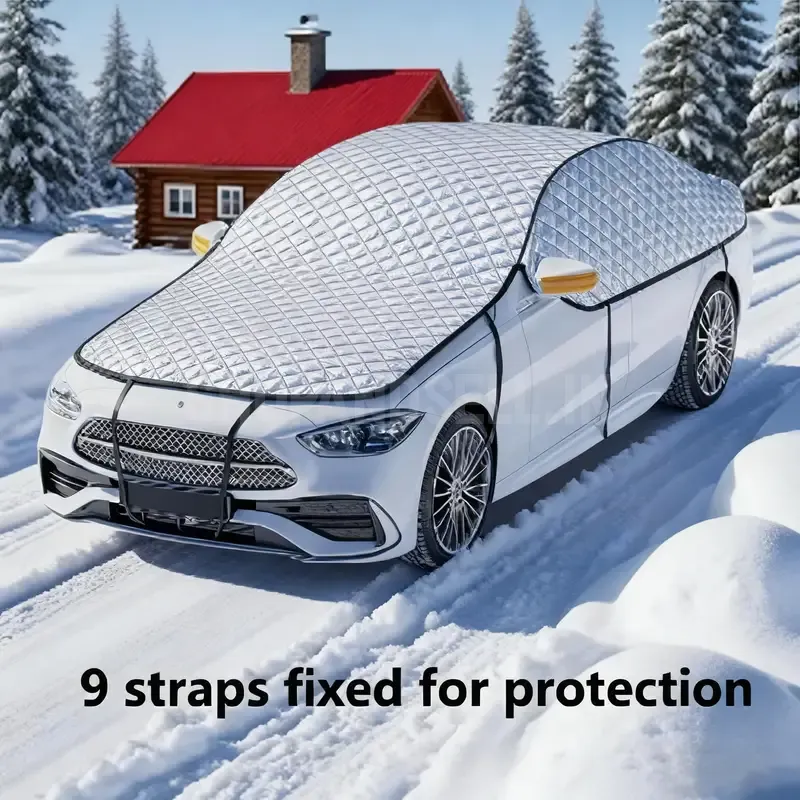 Heavy-Duty Thermal Insulated Car Snow Shield & Half-Cover